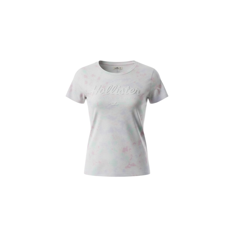 Hollister T-Shirt Womens Medium Multi-Color Tie Dye Embroidered Logo Tee